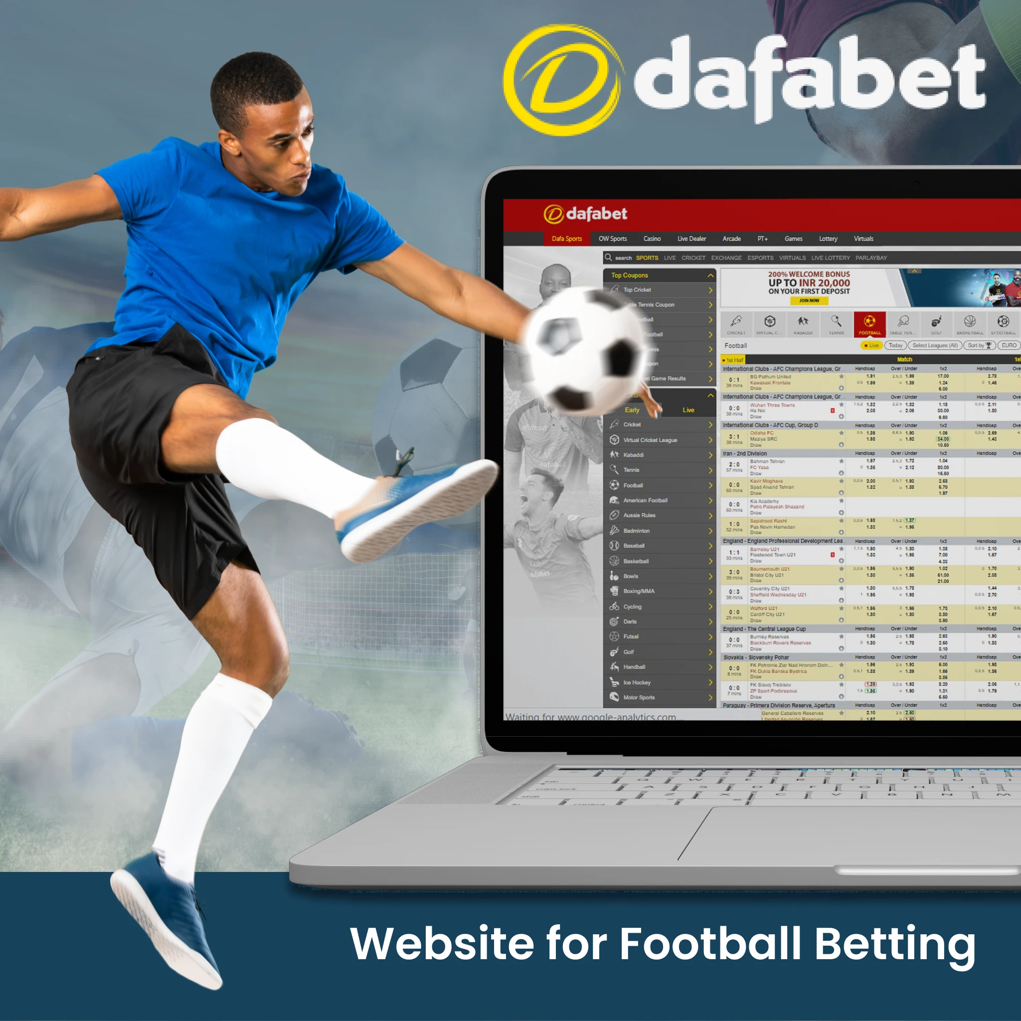 If you want to bet live and watch live soccer matches daily, you should start doing so with the Dafabet platform.