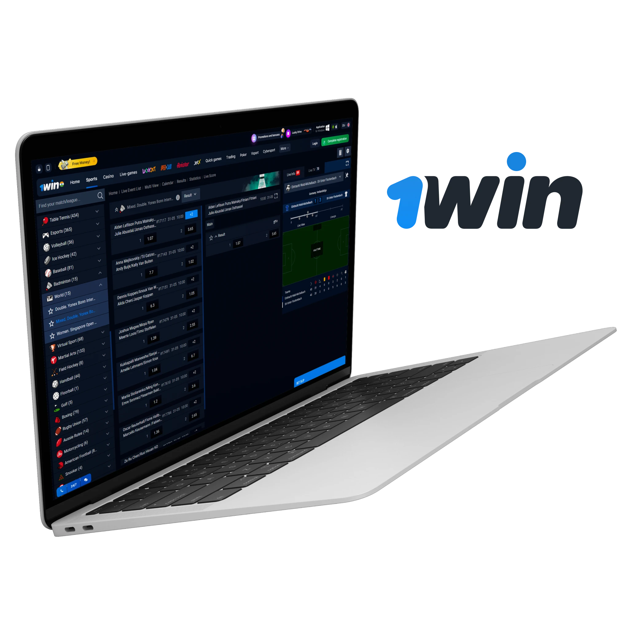1win will suit every Indian user who is ready to start legally betting on badminton right after the registration process.
