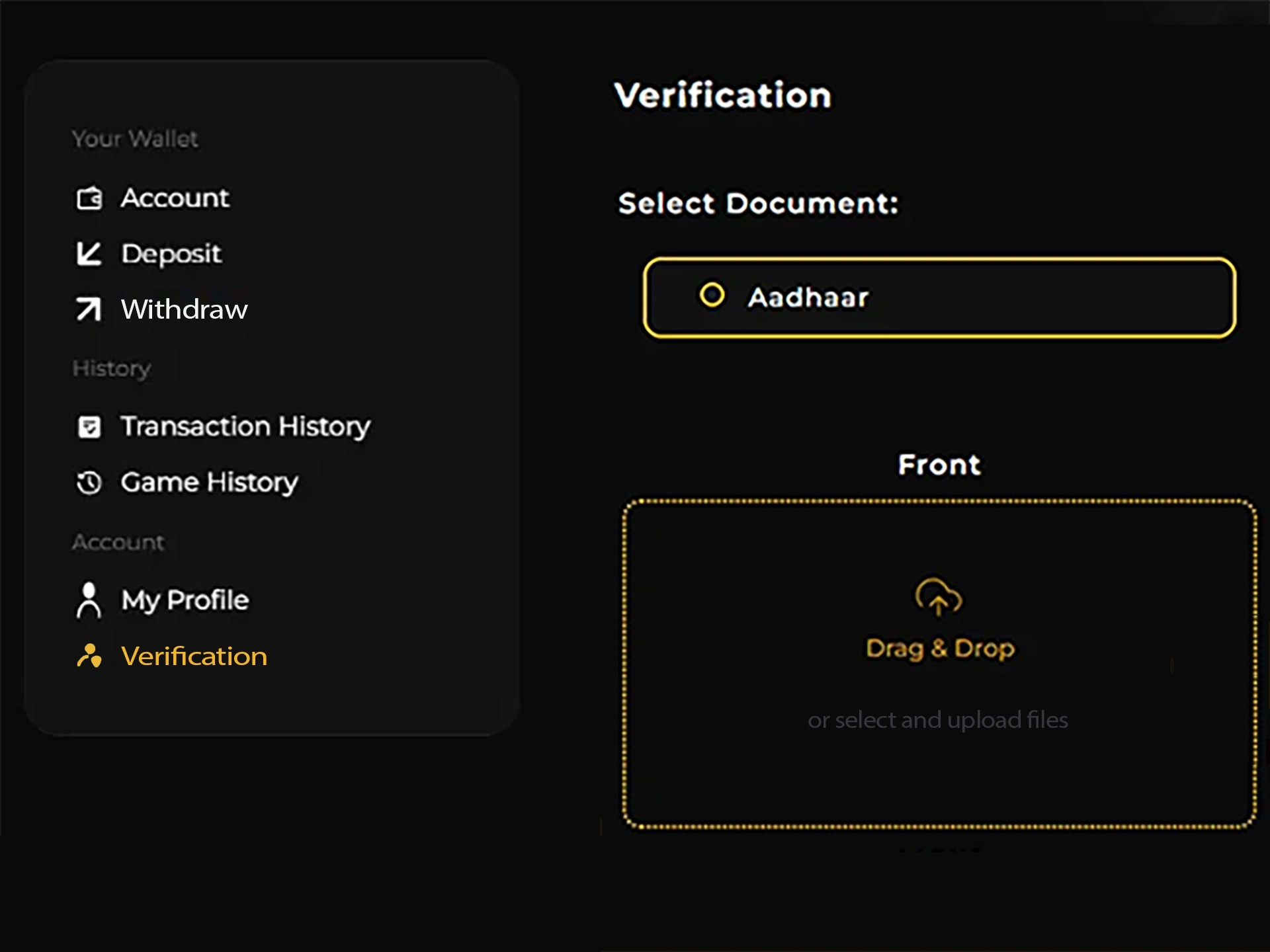 Complete the verification process for your Windaddy account.